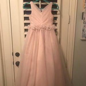 Kirstie Kelley Girls Flower Girl Dress - Blush